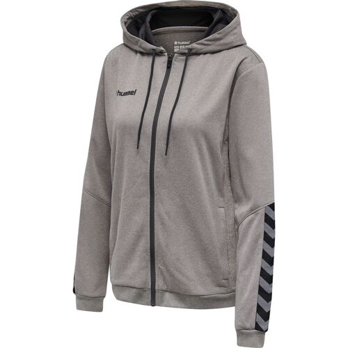 Hummel Hmlauthentic Poly Zip Hoodie Woman - grey melange