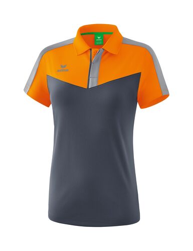 Erima Squad Poloshirt Function - new orange/slate grey/monument grey
