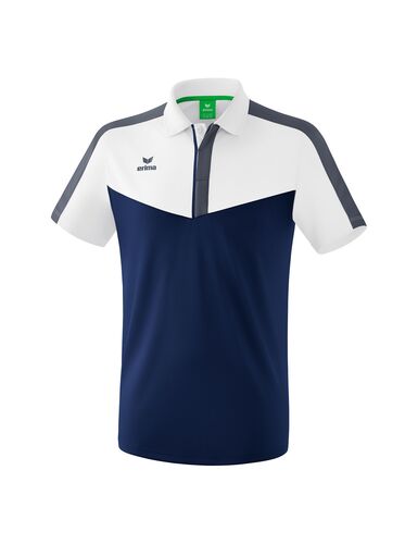 Erima Squad Poloshirt Function - white/new navy/slate grey