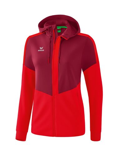 Erima Squad Training Jacket With Hood - bordeaux/red