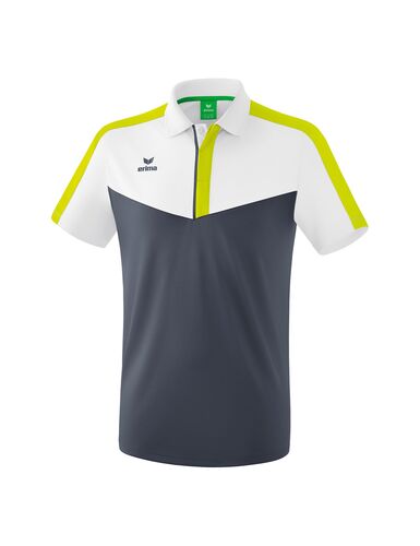 Erima Squad Poloshirt Function - white/slate grey/bio lime