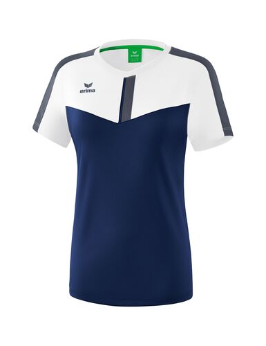 Erima Squad T-Shirt Function - white/new navy/slate grey