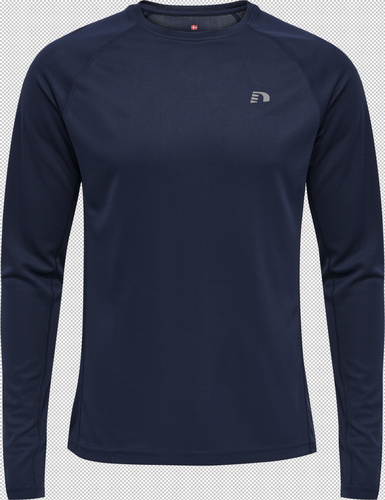 newline Men Core Running T-Shirt L/S - black iris