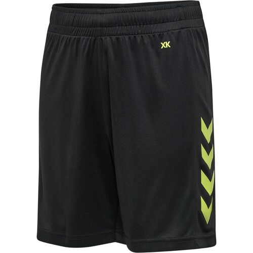 Hummel Hmlcore Xk Poly Shorts Kids - black/lime popsicle