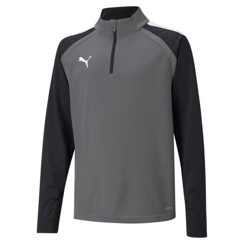 Puma teamLIGA 1/4 Zip Top Jr - grau