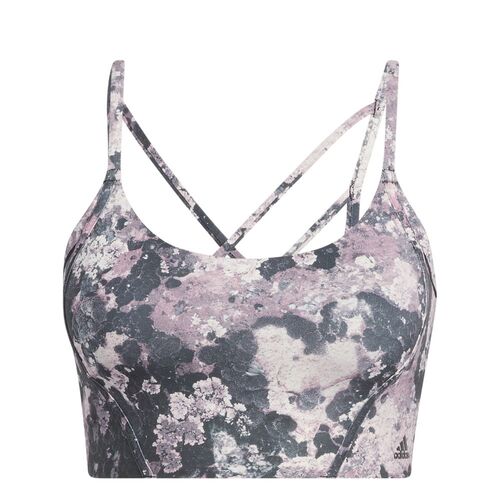adidas Damen Yoga Light-Support Long Line Graphic Sport-BH