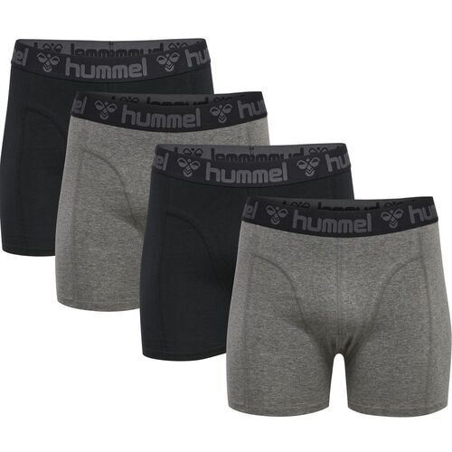 Hummel Hmlmarston 4-Pack Boxers - black/dark grey melange