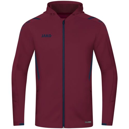 Jako Trainingsjacke Challenge Mit Kapuze - maroon/marine