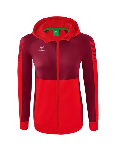 Erima Six Wings Training Jacket With Hood - red/bordeaux