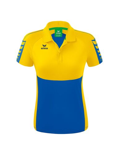 Erima Six Wings Poloshirt Function - new royal/yellow