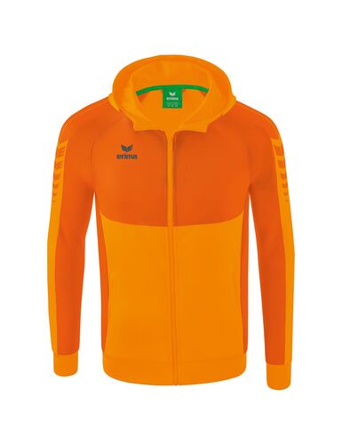 Erima Six Wings Training Jacket With Hood - new orange/orange