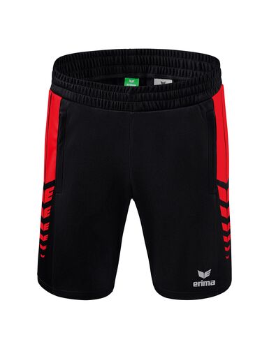 Erima Six Wings Shorts Without Inner Slip - black/red