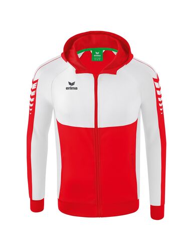 Erima Six Wings Training Jacket With Hood - red/white