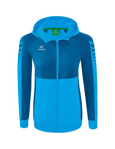 Erima Six Wings Training Jacket With Hood - curacao/mykonos