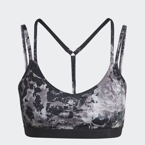 adidas Damen Yoga Essentials Studio Light-Support Allover Print Sport-BH