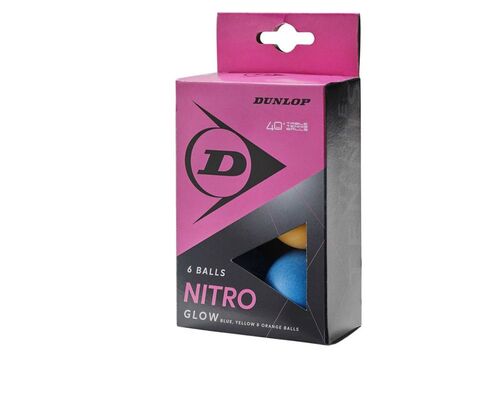 Dunlop 40+ Nitro Glow 6 Ball Bunt - yellow/orange/blue