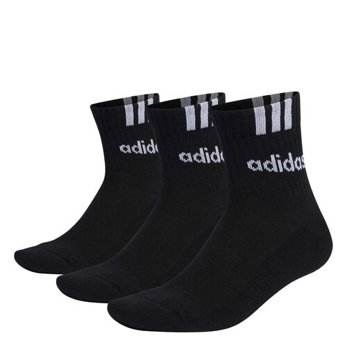 adidas Herren 3-Streifen Linear Half-Crew Cushioned Socken, 3 Paar