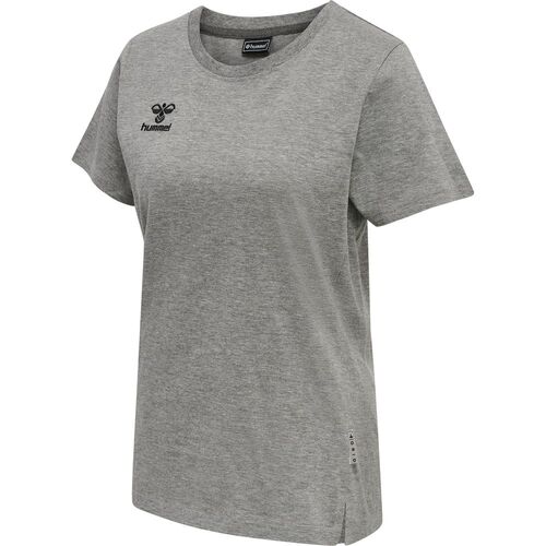 Hummel Hmlmove Grid Cot. T-Shirt S/S Woman - grey melange