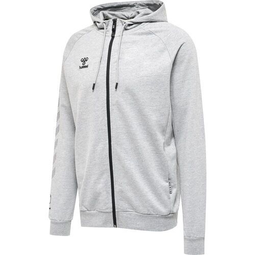 Hummel Hmlmove Grid Cotton Zip Hoodie - grey melange