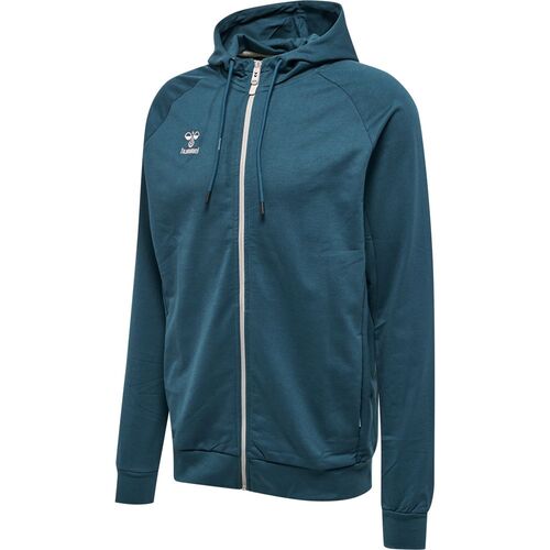 Hummel Hmlmove Grid Cotton Zip Hoodie - deep teal