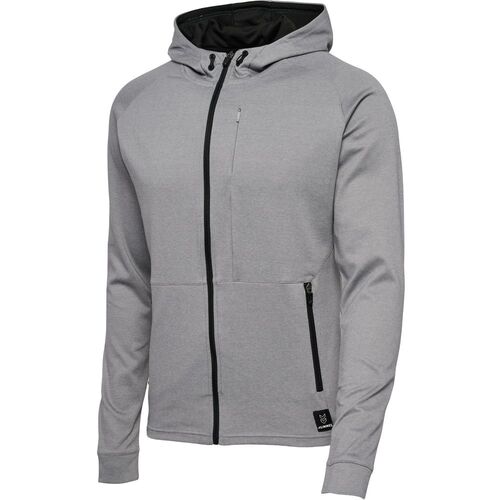 Hummel Hmlmt Interval Zip Hoodie - grey melange