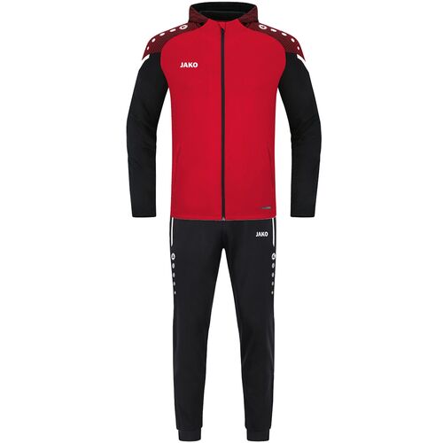 Jako Trainingsanzug Polyester Performance Mit Kapuze - rot/schwarz