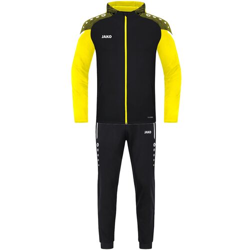 Jako Trainingsanzug Polyester Performance Mit Kapuze - schwarz/soft yellow