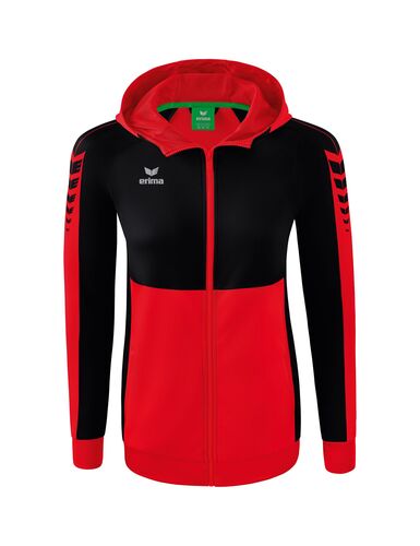 Erima Six Wings Training Jacket With Hood - red/black