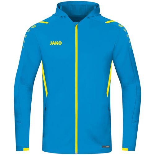 Jako Trainingsjacke Challenge Mit Kapuze - jako blau/neongelb