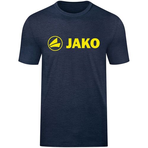 Jako T-Shirt Promo - marine meliert/neongelb