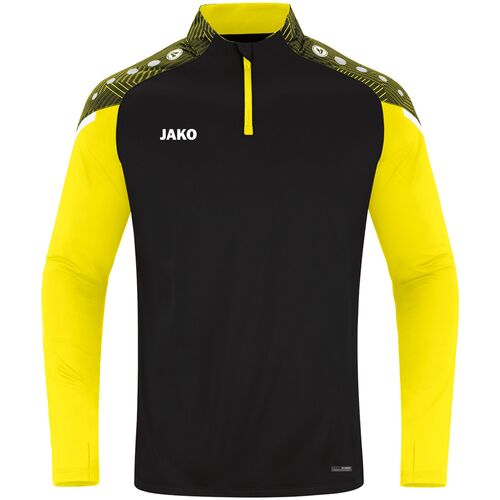 Jako Ziptop Performance - schwarz/soft yellow