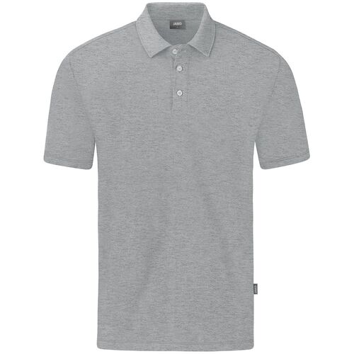 Jako Polo Organic Stretch - hellgrau meliert