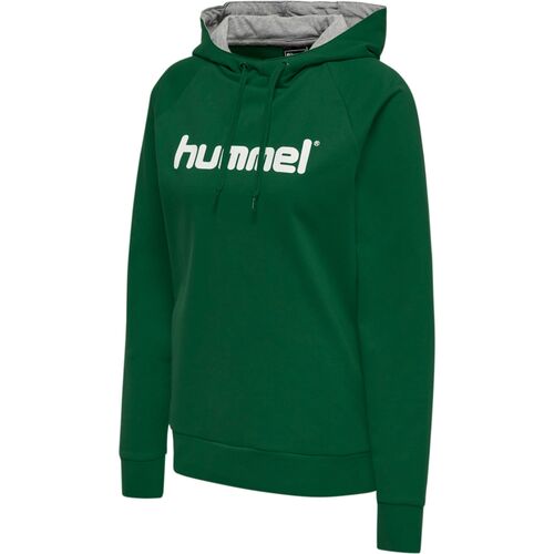 Hummel Hmlgo Cotton Logo Hoodie Woman - evergreen
