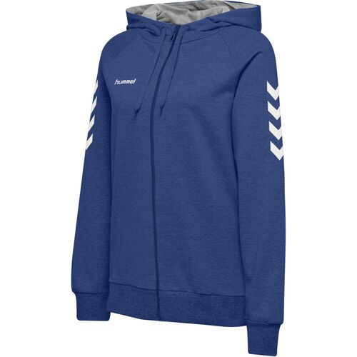 Hummel HMLGO COTTON ZIP HOODIE WOMAN - true blue