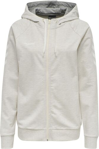 Hummel Hmlgo Cotton Zip Hoodie Woman - egret melange