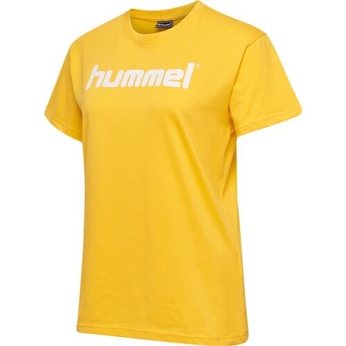 Hummel HMLGO COTTON LOGO T-SHIRT WOMAN S/S - sports yellow