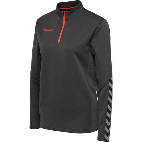 Hummel Hmlauthentic Half Zip Sweatshirt Wo - asphalt