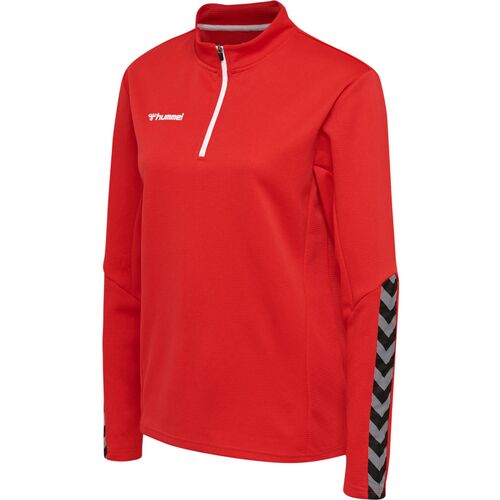 Hummel Hmlauthentic Half Zip Sweatshirt Wo - true red