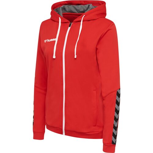 Hummel Hmlauthentic Poly Zip Hoodie Woman - true red