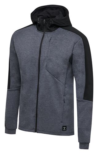 Hummel Hmltropper Zip Hoodie - black iris melange