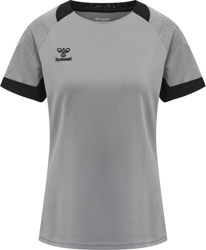 Hummel Hmllead S/S Poly Jersey Women - grey melange