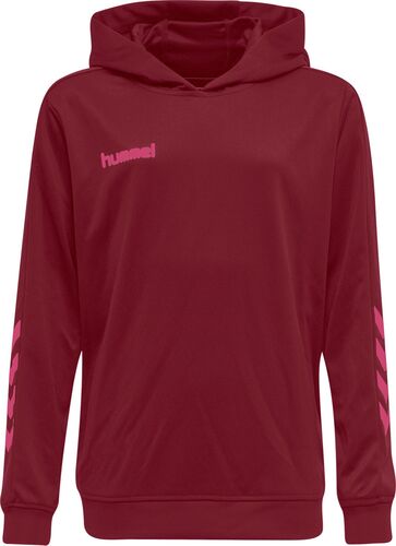 Hummel Hmlpromo Poly Hoodie - biking red/raspberry sorbet