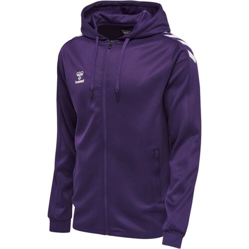 Hummel Hmlcore Xk Poly Zip Hood Sweat - acai/white