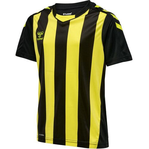 Hummel Hmlcore Xk Striped Jersey Kids S/S - black/blazing yellow