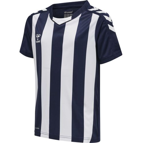 Hummel Hmlcore Xk Striped Jersey Kids S/S - marine/white