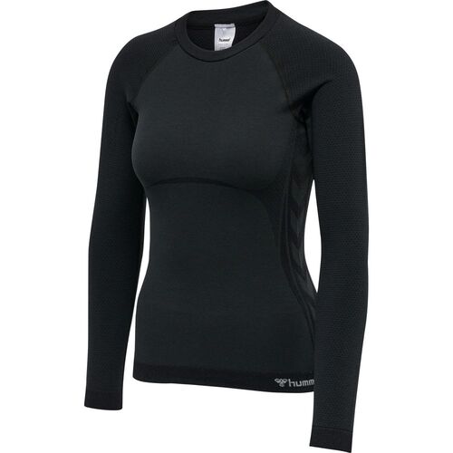 Hummel Hmlclea Seamless Tight T-Shirt Ls - black melange