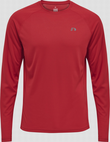 newline Men Core Running T-Shirt L/S - tango red