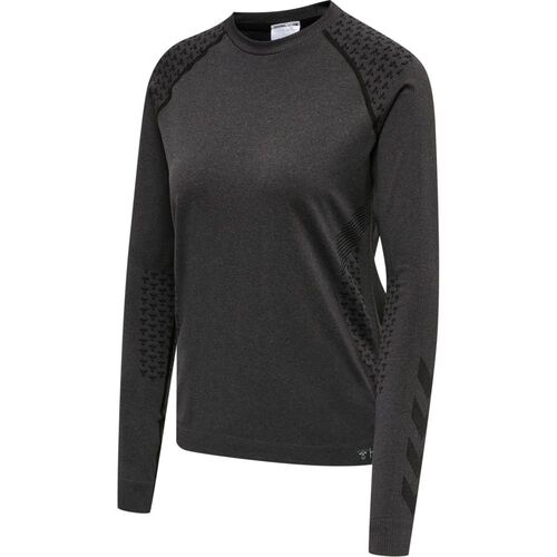 Hummel Hmlci Seamless T-Shirt L/S - black melange