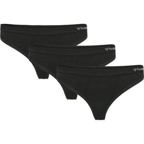 Hummel Hmljuno 3-Pack Seamless Thong - black