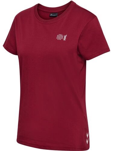 Hummel Hmlcourt Cotton T-Shirt S/S Woman - rhubarb